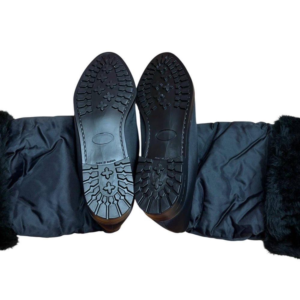 NEW, Tender Tootsies, Black Winter Boots Faux Fur Trim, Made in Canada Size 9M - Picture 8 of 9